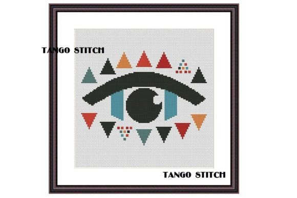 Abstract Eye Easy Cross Stitch Pattern