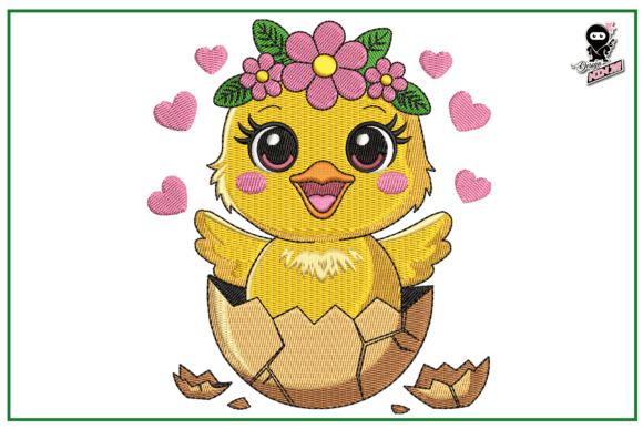 Chick in Egg Embroidery Design Review