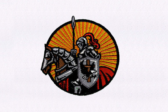 Christian Knights Embroidery Design