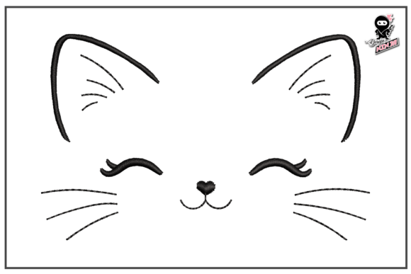 Cute Cat: A Charming Embroidery Design for Meaningful Handmade Gifts