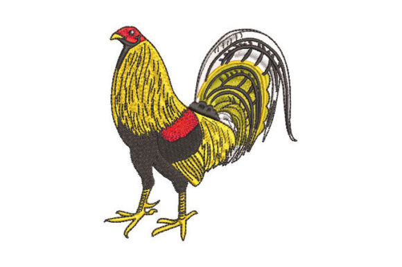 Game Rooster Embroidery Design