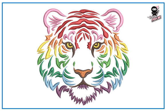 Rainbow Tiger Embroidery Design Review