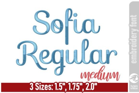 Sofia Regular Embroidery Font – Medium
